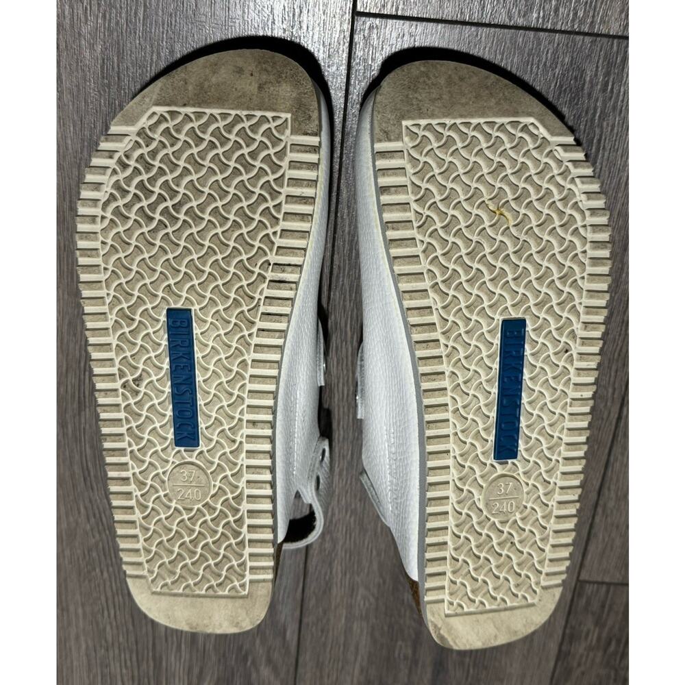 Birkenstock Boston Super Grip White Natural Leather Reg 39 US Ladies 8 Mens 6 - Picture 7 of 7